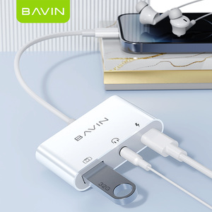 BAVIN Großhandel Otg36 3 in 1 USB 3,5mm Lade übertragung USB c Otg Adapter Anschluss - Product Image 1