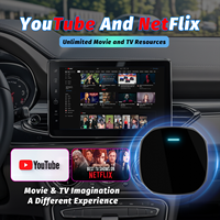 Adaptador Inalámbrico Inteligente CarPlay AI Box con WiFi Dual y Dongle Inalámbrico Android Auto AI Box para YouTube, Netflix, IPTV y Más