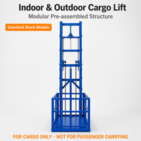 Lift Barang Modular Hidrolik Rel Pandu Indoor Outdoor Pra-Rakit untuk Bangunan Bertingkat Banyak