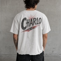 T-shirt vintage graphique vieilli, manches courtes, imprimé photo rétro, ourlet effiloché, streetwear, personnalisé OEM ODM, vente en gros