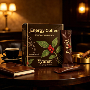 Fabricant OEM de café énergétique aux herbes personnalisé, café de soutien à la vitalité au Tongkat Ali avec logo personnalisé, marque privée, 2g portion individuelle - Product Image 3