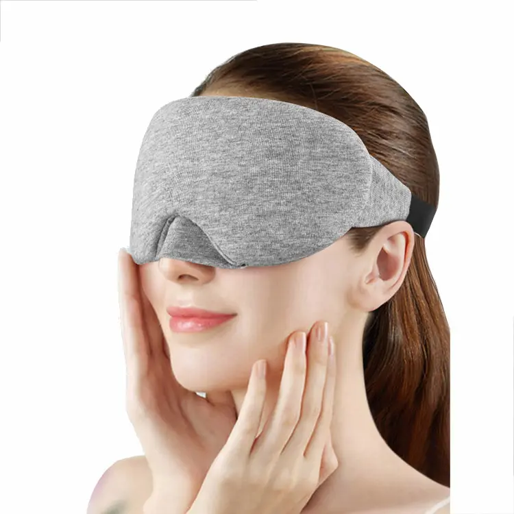 Masque pour les yeux de sommeil en coton Masque de sommeil pour les yeux à ombre douce Ceinture élastique légère Ajustement facile