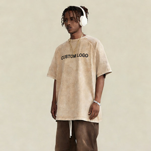 Camiseta al por Mayor de Alta Calidad, Informal, con Logotipo Personalizado, Gráfico, 210 Gramos, Unisex, Talla Grande, 100% Algodón, Tejido de Punto, Estilo Desgastado - Product Image 2