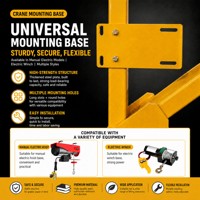 Grue à flèche pliante de 2,7 m montée sur véhicule avec mini-treuil électrique 220VPA200-12, chargeur de camion robuste, prix de gros usine