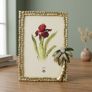 China Manufacturer Custom Decorative PLAM TREE <b>Frame</b> Green Zinc Alloy Metal Photo <b>Floating</b> <b>Frame</b> Mouldings 4x6 Inch Painting - Product Image 3