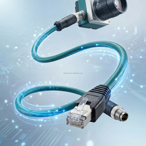 Cable <span class=keywords><strong>M12</strong></span> de 8 Pines a RJ45, <span class=keywords><strong>Conector</strong></span> Hembra y Macho, <span class=keywords><strong>Ethernet</strong></span> <span class=keywords><strong>M12</strong></span> a RJ45 de 8 Pines, <span class=keywords><strong>M12</strong></span> a RJ45 - Product Image 1
