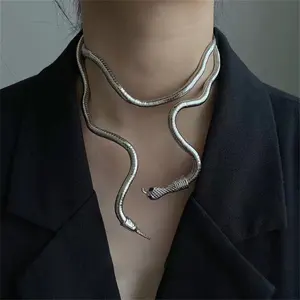 패션 여성 펑크 구부릴 유연한 뱀 목걸이 팔찌 힙합 조절 보석 선물