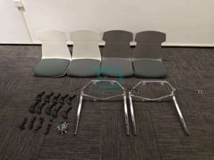 Nueva llegada caliente silla <span class=keywords><strong>de</strong></span> plástico apilable Metal cromado enclavamiento Trooley para la escuela Hotel eventos Conferencia exposición <span class=keywords><strong>alquiler</strong></span> - Product Image 5