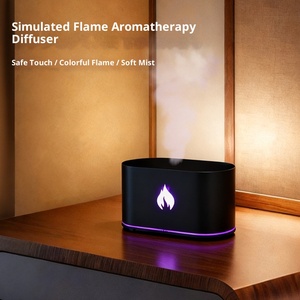 <span class=keywords><strong>Mini</strong></span> Humidifier Essential untuk Rumah, Kantor, Mobil, <span class=keywords><strong>Diffuser</strong></span> Aroma Minyak dengan Efek Api USB dan Lampu LED 7 Warna - Product Image 5