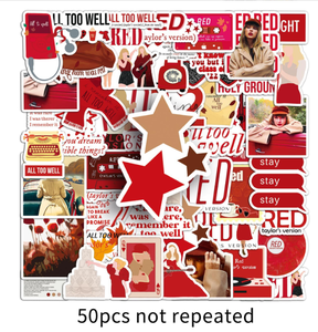 50PCS Pegatinas Personalizadas Listas para Enviar, Pegatinas Impermeables <span class=keywords><strong>de</strong></span> Anime, Lindas Caricaturas, Dibujos Animados, Speak Now, Álbumes <span class=keywords><strong>de</strong></span> Red <span class=keywords><strong>Taylor</strong></span>, Pegatinas <span class=keywords><strong>de</strong></span> Dibujos Animados - Product Image 4