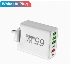 65W 3.1A 2 Type-c PD 4USB Fast Charging Quick Charger 6-port Travel Wall <b>Adapter</b> for Apple for Samsung for Xiaomi for Huawei - Product Image 4