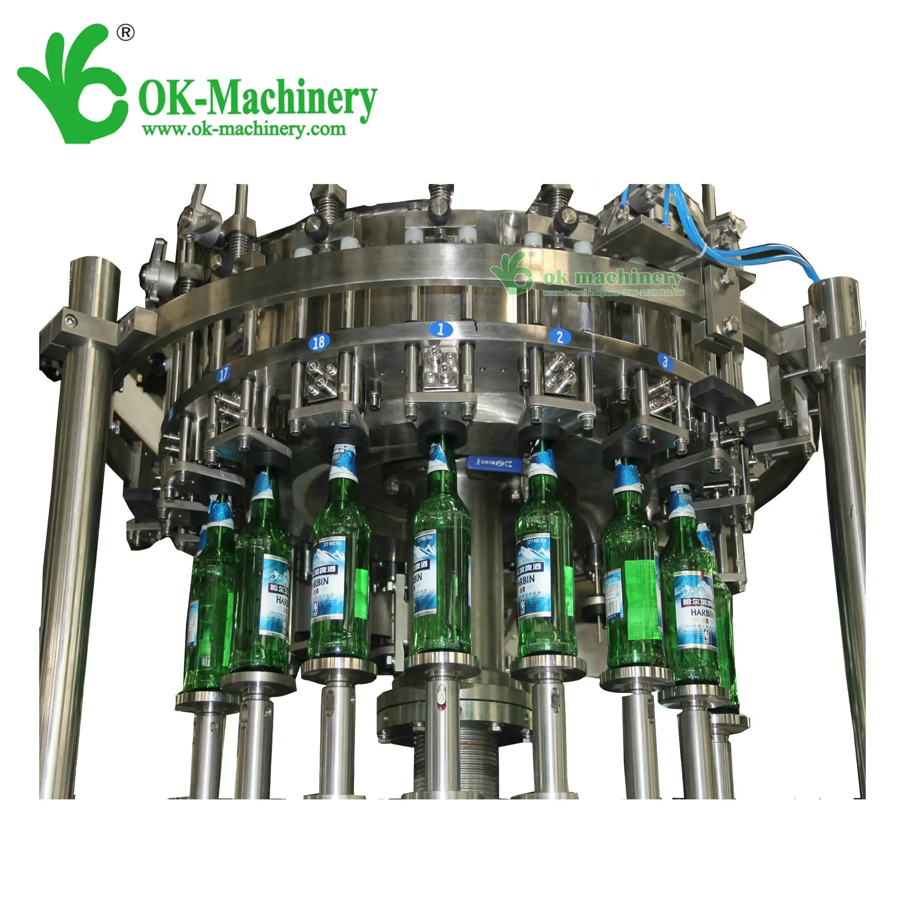 Melhor Preço Automático Garrafa De Vidro Beer Wine Bottling Filling Capping Machine