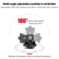 Support de griffe porte-accessoires réglable en alliage d'aluminium Snail Damping avec vis 1/4-20, rotule miniature multi-angle inclinable et pivotante universelle