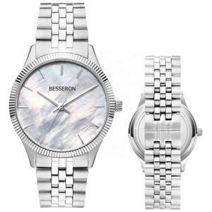 Montre pour femme de haute qualité, élégante, luxueuse, en acier inoxydable, cuir, quartz, résistante à l'eau, pour G274 - Product Image 1