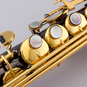 악기 악기 블랙 니켈 소프라노 색소폰 골드 래커 키 중국에서 - Product Image 4