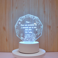 Veilleuses à Illusion d'optique 3D lampes de nuit LED acryliques 3d lumière décorative cadeau pour enfants
