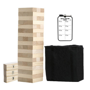 Juegos al aire libre <span class=keywords><strong>Juego</strong></span> <span class=keywords><strong>de</strong></span> torre grande <span class=keywords><strong>Juego</strong></span> <span class=keywords><strong>de</strong></span> apilamiento <span class=keywords><strong>de</strong></span> 54 bloques Incluye bolsa <span class=keywords><strong>de</strong></span> transporte - Product Image 1