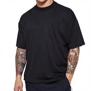 Camisetas de Corte Cuadrado de Color Sólido y Diseño Sencillo para Hombre, Camiseta de Manga Corta con Cuello Redondo, 100% Algodón Jersey, Estilo Casual - Product Image 1