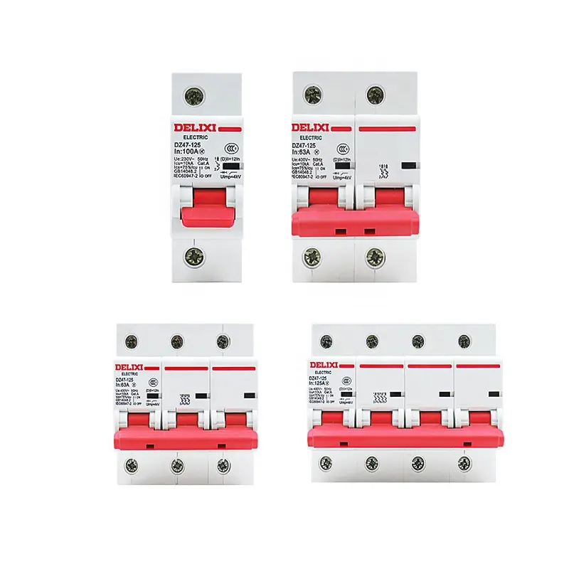 أفضل جودة delixmcb تيار متردد عالي مصغر مع قطب واحد 125A G1Disjoncteur DIN Type C CB MCB