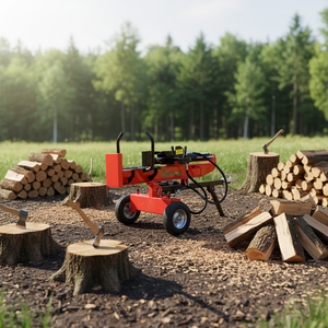 Fendeuse de bois et <span class=keywords><strong>machine</strong></span> à couper les arbres puissante à essence <span class=keywords><strong>Joy</strong></span> avec moteur et roulement, garantie 1 an - Product Image 1
