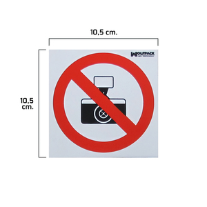 Cartello 'Fotografia Proibita' 10,5x10,5 cm. - Product Image 1