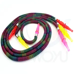 Guangzhou woyu shisha factory soft plastic hose acrylic head chicha accessories 150cm/1.5m shisha hookah hose