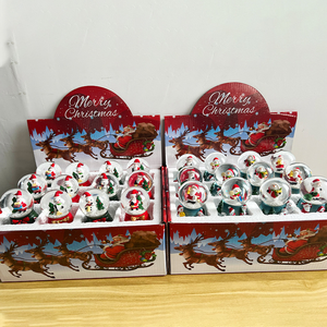 مخصص صغير كرة ثلج كرة ثلج زجاجية من الراتنج مشغولات يدوية كرة الثلج لعيد الميلاد مع مجموعة صندوق هدايا - Product Image 3