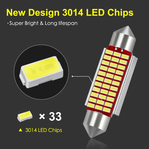 Gprgit 3014 33SMD Led <strong>Bulb</strong> 31mm 36mm 39mm 41mm <strong>12V</strong> <strong>8W</strong> Universal <strong>Dome</strong> Door Roof License Plate <strong>Light</strong> for Retrofit/Upgrade - Product Image 4