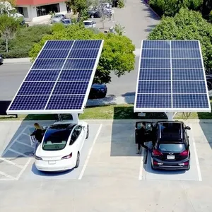 Estação de carregamento solar elétrica para carros, carregador rápido DC EV para uso doméstico, estação de carregamento solar montada no chão