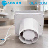Ventilateurs axiaux muraux OEM ODM 220V 110V avec capteur d'humidité, vente en gros, certificat CE SAA, ventilateur de ventilation