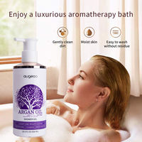 Gel douche éclaircissant et hydratant à la vitamine C et à l'huile d'argan, exfoliant et nettoyant moussant pour le corps