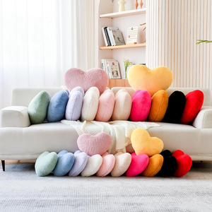 Custom Cute <strong>Heart</strong> <strong>Shaped</strong> Faux Rabbit Fur Room Decorative Throw Pillow <strong>Heart</strong> Plush <strong>Cushion</strong> for Couch Bed Kid Girls - Product Image 6