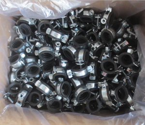 Colliers de serrage robustes pour tuyaux, populaires, renforcés, en acier zingué avec caoutchouc EPDM, systèmes d'measurement en pouces et métriques - Product Image 2