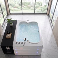 Baignoires de massage à ozone en acrylique modernes et personnalisées FOSHAN, haute technologie, toutes fonctions, pour hôtel, villa, extérieur, 36 jets
