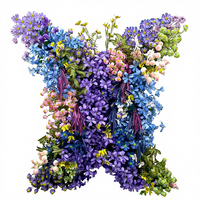 Nouvelle Murale Florale Populaire en Soie Artificielle, Design Écologique, Plusieurs Couleurs Personnalisables pour Fond de Mariage Moderne