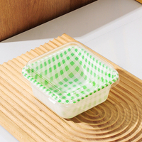 Boîte d'emballage carrée, boîte d'emballage en plastique transparent jetable, boîte de rangement pour dessert tiramisu, boîte à gâteau tiramisu