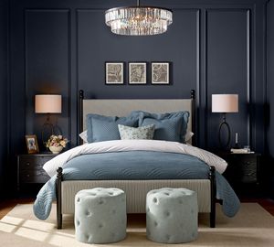 Set Letto Matrimoniale in Legno di Quercia Massello, <span class=keywords><strong>Design</strong></span> Moderno, Letto a Parete con Stile Contemporaneo, Costruzione in Legno Massiccio - Product Image 2