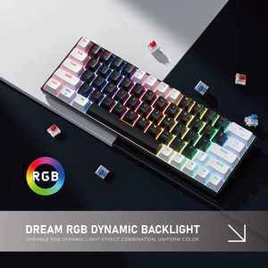 <span class=keywords><strong>Teclado</strong></span> para Juegos con Retroiluminación RGB, <span class=keywords><strong>Teclado</strong></span> del <span class=keywords><strong>60</strong></span>%, Teclas de Acceso Directo para Control de Medios, Compatibilidad con Sistemas Cruzados, Multi Versión - Product Image 2
