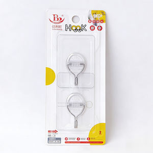 Crochet mural auto-adhésif en plastique transparent OEM Bailiwang pour porte, salle de bain, pot de fleurs, sac - Product Image 1