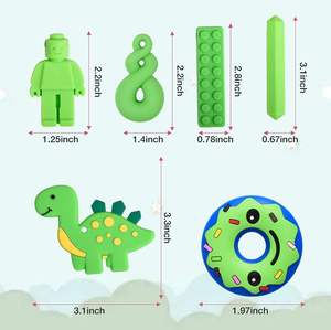 Paquete de 6 Mordedores de Silicona Sensoriales <span class=keywords><strong>para</strong></span> Bebés, Collar de Dentición de Silicona, Juguete <span class=keywords><strong>para</strong></span> Masticar <span class=keywords><strong>para</strong></span> Niños - Product Image 4