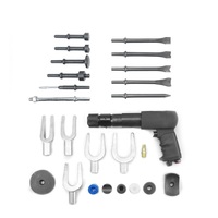 Ensemble de marteaux pneumatiques multifonctionnels avec 25 outils PCS, têtes de pelle, jeu de séparateurs de joints à rotule, jeu de mèches de marteau à air lissant