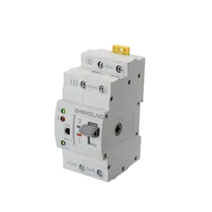 ZHONGLING dual power ATS transfer switch 32A to 100A 2 poles small automatic switch 63A G2R-63 2P for genset generator part