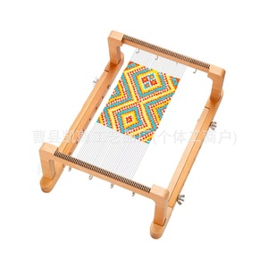 Machine à perler en bois simple, machine à tisser les perles faite à la main, outil de tissage de perles pour bracelets, colliers et bijoux DIY - Product Image 5