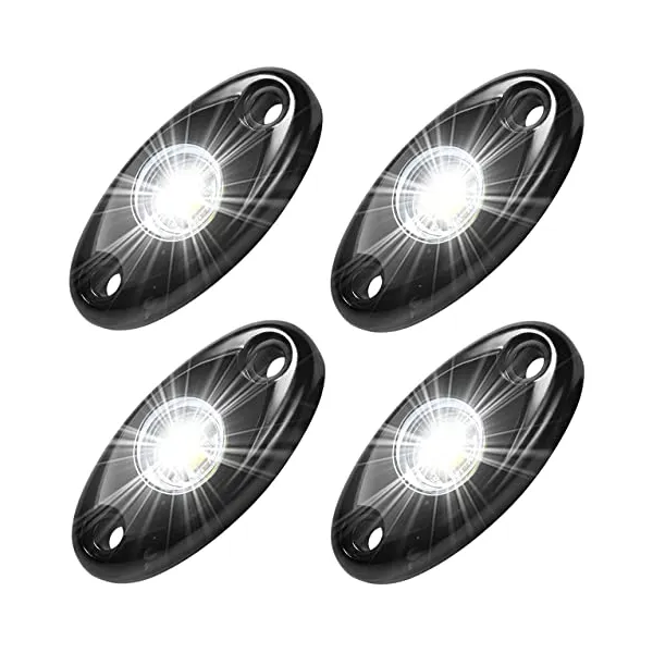 4 vỏ dẫn ánh sáng đá không thấm nước LED underglow ánh sáng offroad thuyền underbody phát sáng Đường Mòn Giàn Khoan đèn trắng cho xe tải ATV UTV SUV