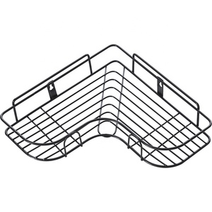 punch free Shower Caddy Small Mesh Wire Basket Stainless Steel Hanging Bathroom Corner Shower organizer