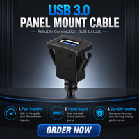 USB 3.0 Stecker auf USB 3.0 Buchse AUX Einbau-Verlängerungskabel Wasserdichtes Autokabel