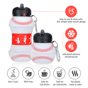 Botella <span class=keywords><strong>de</strong></span> agua <span class=keywords><strong>de</strong></span> silicona para deportes al aire libre, libre <span class=keywords><strong>de</strong></span> BPA, para niños, botella <span class=keywords><strong>de</strong></span> agua plegable para la escuela - Product Image 3