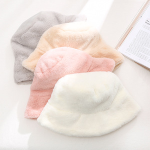 Personnalisé Designer Seau Faux Fourrure Fuzzy Vente en Gros Hiver Chapeau Seau pour Femmes Fille - Product Image 2