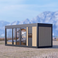 Maisons conteneurs modulaires préfabriquées de luxe mobiles 20ft 30ft 40ft, structure en acier galvanisé, conception durable pour l'environnement