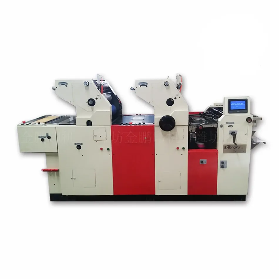Max. 620*450mm SR-620-2CNPA clearer two color pneumatic numering perforating A2A3A4 OFFSET professoional offset press